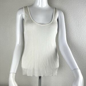Madewell Womens Scoopneck Sweater Tank in Bright Ivory